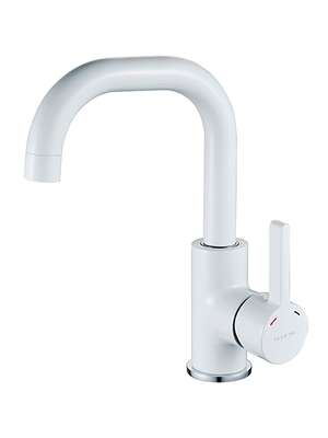 Смеситель для раковины Ledeme L1099W белый