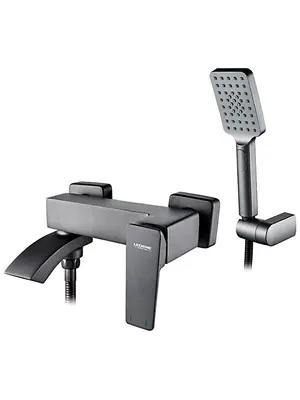 Смеситель для ванны Ledeme R L3178U графит с коротким поворотным изливом