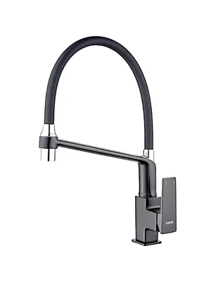 Смеситель для кухни с гибким изливом Ledeme L4078U-12 графит