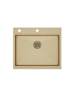 Мойка из нержавейки Paulmark Kroner-Pro 59 PM705951-BG брашированное золото 59 x 51 см