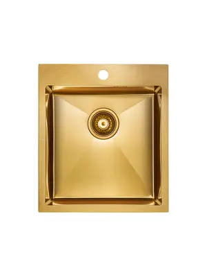 Мойка из нержавейки Paulmark Kroner 45 PM214551-BG брашированное золото 45 x 51 см
