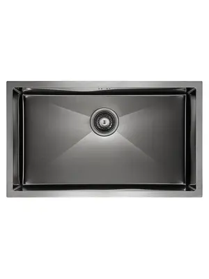 Мойка из нержавейки Paulmark Gerberg 74 Uni PM257444-GM вороненая сталь 74 x 44 см
