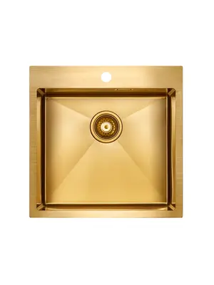 Мойка из нержавейки Paulmark Velten 51 PM905151-BG брашированное золото 51 x 51 см