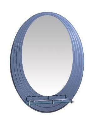 Зеркало Ledeme L613 60 х 80 см с полкой овальное, синий