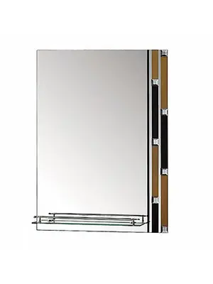 Зеркало Ledeme L620-1 60 х 80 см с полкой, коричневый
