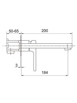 Настенный смеситель для накладной раковины в ванну Gappo G1017-19