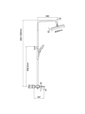 Душевая система с тропическим душем и смесителем Gappo G2403-8
