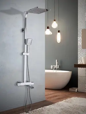 Душевая система с тропическим душем и термостатом Gappo G2407-40