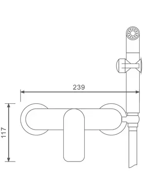 Гигиенический душ со смесителем для туалета (биде) Gappo G2048-8