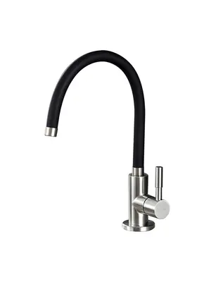 Смеситель моно для кухни с гибким изливом с подключением фильтра питьевой воды Gappo G1052-95