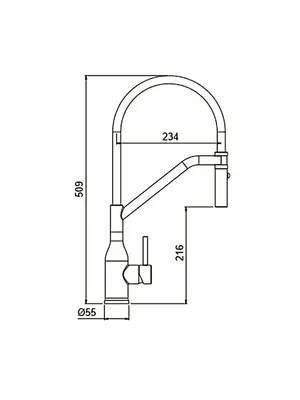 Смеситель для кухни с гибким изливом шлангом и душем Gappo G4098-19