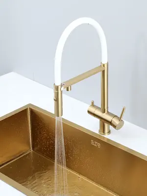 Смеситель для кухни гибкий излив с фильтром для воды Gappo G4397-83