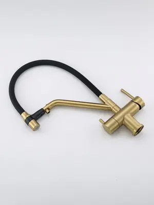 Смеситель для кухни гибкий излив с фильтром для воды Gappo G4398-83