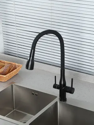 Смеситель для кухни с гибким изливом и фильтром Gappo G4399-66