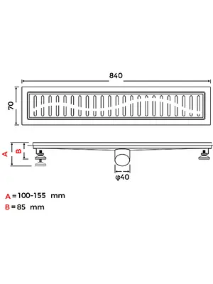 Душевой трап (комбинированный затвор) Gappo G88007-33
