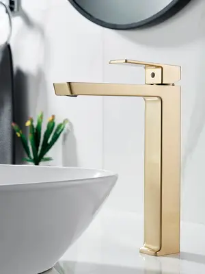 Высокий смеситель для накладной раковины в ванну Rose R1811G-1