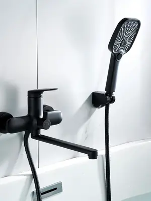 Смеситель для ванны с коротким изливом и душем Shevanik S8502H