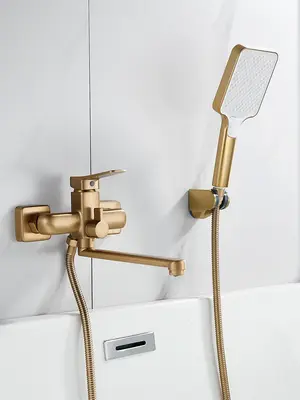 Смеситель для ванны с коротким изливом и душем Shevanik S9902G