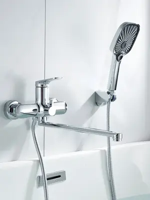 Смеситель для ванны с длинным изливом и душем Shevanik S8522