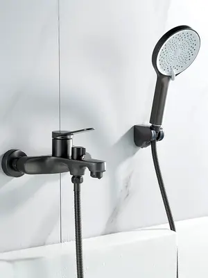 Смеситель для ванны с коротким изливом и душем Shevanik S6202T