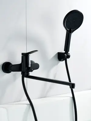 Смеситель для ванны с длинным изливом и душем Shevanik S6222H