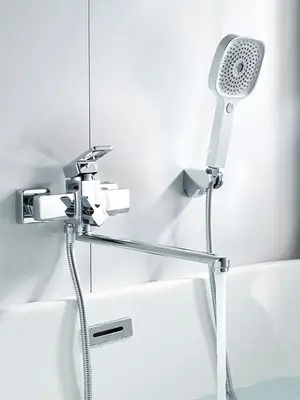 Смеситель для ванны с длинным изливом и душем Shevanik S8222