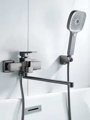 Смеситель для ванны с длинным изливом и душем Shevanik S8222T