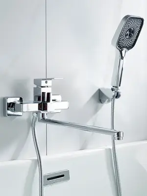 Смеситель для ванны с длинным изливом и душем Shevanik S9622