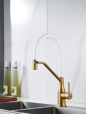 Смеситель для кухни с гибким изливом и душем Shevanik S343G-1