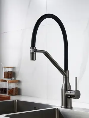 Смеситель для кухни с гибким изливом и душем Shevanik S343T-3