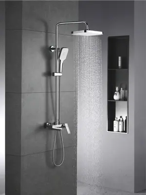 Душевая система с тропическим душем и смесителем Rose R1836