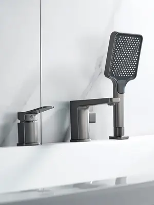 Встраиваемый смеситель на борт ванны с душем Shevanik S9912T