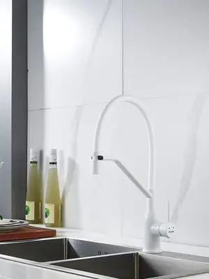 Смеситель для кухни с гибким изливом и душем Shevanik S343C-1