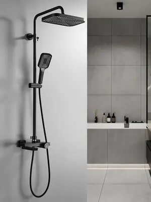 Душевая система с тропическим душем и термостатом Rose R1896H