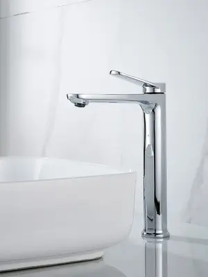 Высокий смеситель для накладной раковины в ванну Shevanik S4311