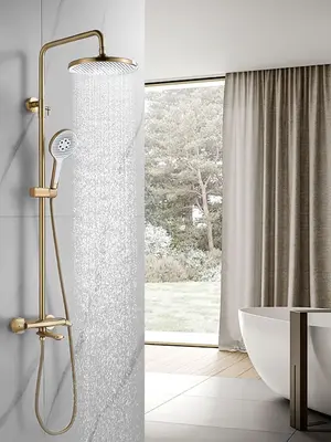 Душевая система со смесителем и тропическим душем Rose R3936G