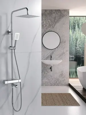 Душевая система с тропическим душем и термостатом Shevanik S3096