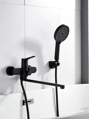 Смеситель для ванны с длинным изливом и душем Shevanik S4322H