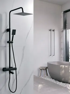 Душевая система с тропическим душем и термостатом Shevanik S3096H