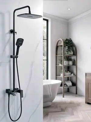 Душевая система с тропическим душем и смесителем Shevanik S4036H