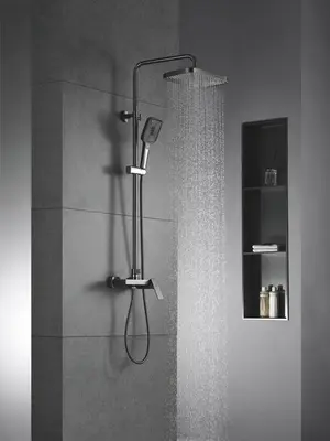 Душевая система с тропическим душем и смесителем Rose R1836T-6