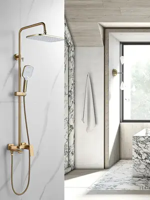 Душевая система с тропическим душем и смесителем Shevanik S4036G