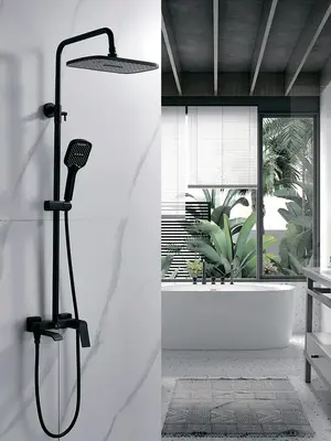 Душевая система с тропическим душем и смесителем Shevanik S4136H