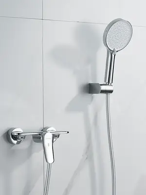 Настенный смеситель для душа с лейкой без излива Shevanik S4716