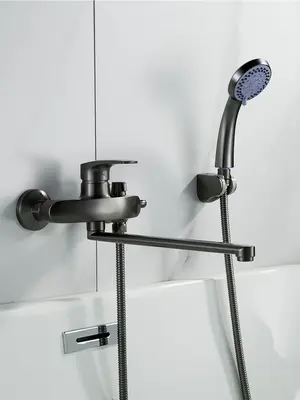 Смеситель для ванны с длинным изливом и душем Shevanik S5072T