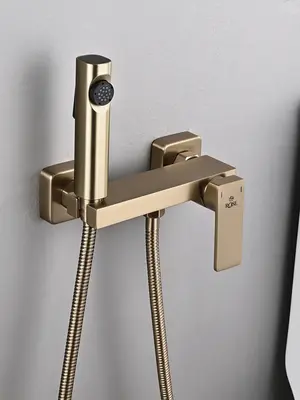 Гигиенический душ со смесителем для туалета (биде) Rose R1805G-1