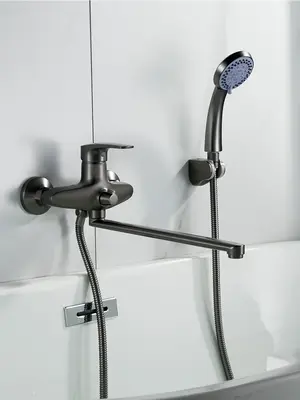 Смеситель для ванны с длинным изливом и душем Shevanik S5022T