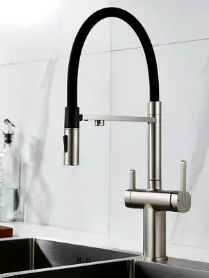 Смеситель для кухни с гибким изливом и фильтром Rose R358L