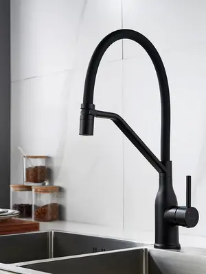 Смеситель для кухни с гибким изливом и душем Shevanik S343H-3