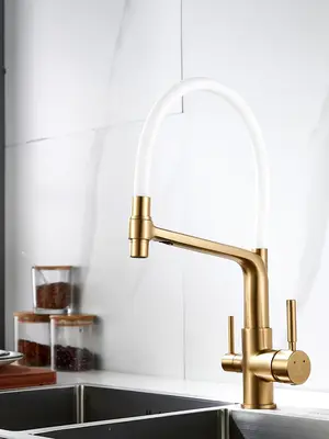 Смеситель для кухни с гибким изливом и фильтром Rose R658G